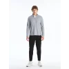 XSIDE ACTIVE Gri Dik Yaka Erkek Sweatshirt