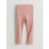 LCW baby Pembe Bisiklet Yaka Uzun Kollu Basic Kız Bebek Pijama Takımı