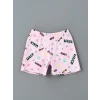 LCW Kids Beyaz Bisiklet Yaka Kız Çocuk Şortlu Pijama Takımı