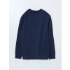 LCWAIKIKI Classic Lacivert Bisiklet Yaka Uzun Kollu Baskılı Erkek Sweatshirt