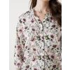LCW Grace Ekru Kaçık Yaka Çiçekli Kadın Bluz
