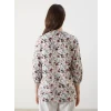 LCW Grace Ekru Kaçık Yaka Çiçekli Kadın Bluz