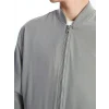 XSIDE Gri Standart Kalıp Kolej Yaka Erkek Bomber Mont