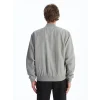XSIDE Gri Standart Kalıp Kolej Yaka Erkek Bomber Mont