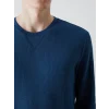 LCWAIKIKI Classic Indigo Bisiklet Yaka Uzun Kollu Erkek Sweatshirt