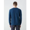 LCWAIKIKI Classic Indigo Bisiklet Yaka Uzun Kollu Erkek Sweatshirt