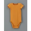LCW baby Turuncu Bisiklet Yaka Erkek Bebek Çıtçıtlı Bodysuit 3lü
