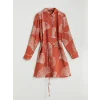 LCWAIKIKI Classic Kirmizi Desenli Kadın Gömlek Tunik