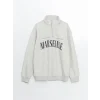 XSIDE Beyaz Dik Yaka Erkek Sweatshirt