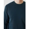 LCWAIKIKI Basic Petrol Bisiklet Yaka Uzun Kollu Baskılı Erkek Sweatshirt