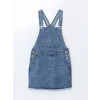 XSIDE Mavi Kare Yaka Kadın Jean Salopet Elbise