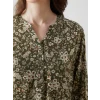 LCW Grace Haki Kaçık Yaka Desenli Kadın Bluz
