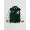 LCW Kids Yeşil New York Baskılı Erkek Çocuk Kolej Ceket