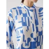 LCWAIKIKI Classic Lacivert Hakim Yaka Desenli Kadın Gömlek Tunik