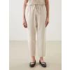 LCW Grace Bej Beli Lastikli Keten Karışımlı Kadın Pantolon
