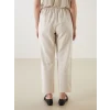 LCW Grace Bej Beli Lastikli Keten Karışımlı Kadın Pantolon