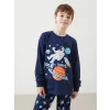 LCW Kids Lacivert Bisiklet Yaka Erkek Çocuk Pijama Takımı