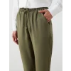 LCWAIKIKI Classic Haki Beli Lastikli Havuç Kesim Kadın Pantolon