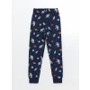 LCW Kids Lacivert Bisiklet Yaka Erkek Çocuk Pijama Takımı