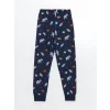 LCW Kids Lacivert Bisiklet Yaka Erkek Çocuk Pijama Takımı