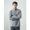 LCWAIKIKI Classic Gri Dik Yaka Erkek Sweatshirt