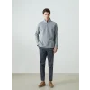 LCWAIKIKI Classic Gri Dik Yaka Erkek Sweatshirt