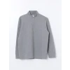 LCWAIKIKI Classic Gri Dik Yaka Erkek Sweatshirt