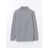 LCWAIKIKI Classic Gri Dik Yaka Erkek Sweatshirt