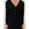 LCWAIKIKI Classic Siyah V Yaka Kadın Triko Hırka