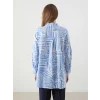 LCWAIKIKI Classic Mavi Hakim Yaka Desenli Kadın Gömlek Tunik