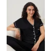 LCW DREAM Siyah V Yaka Kadın Pijama Takım