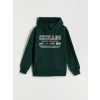 LCW Kids Yeşil Kapüşonlu Chicago Baskılı Erkek Çocuk Sweatshirt