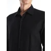 LCWAIKIKI Formal Siyah Slim Fit Uzun Kollu Oxford Erkek Gömlek