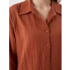 LCWAIKIKI Classic Turuncu Dokulu Kadın Gömlek