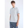 Defacto C1293 Mavi %100 Pamuk Regular Fit Kısa Kollu Basic Düz Pike Kumaş Polo Tişört