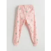 LCW Kids Ekru Bisiklet Yaka Kız Çocuk Pijama Takımı