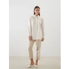 LCW Modest Ekru Taşlı Modal Karışımlı Kadın Gömlek Tunik