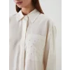 LCW Modest Ekru Taşlı Modal Karışımlı Kadın Gömlek Tunik