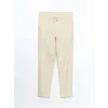 LCW Vision Bej Slim Fit Keten Karışımlı Erkek Pantolon