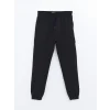 XSIDE Siyah Standart Kalıp Gabardin Erkek Jogger Pantolon