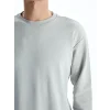 XSIDE Gri Bisiklet Yaka Uzun Kollu Erkek Sweatshirt