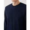 LCWAIKIKI Classic Lacivert Bisiklet Yaka Uzun Kollu Erkek Sweatshirt