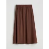 LCWAIKIKI Classic Kahverengi Beli Lastikli Dokulu Pileli Etek