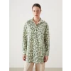 LCW Modest Yeşil Desenli Oversize Kadın Gömlek Tunik