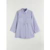 LCWAIKIKI Classic Mor Gömlek Yaka Çizgili Kadın Tunik