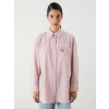 LCW Modest Pembe Kiraz Nakışlı Oversize Kadın Gömlek Tunik