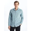 LCWAIKIKI Formal Yeşil Slim Fit Uzun Kollu Oxford Erkek Gömlek