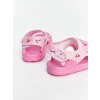 LCW STEPS Pembe Kiraz Baskılı Cırt Cırtlı Kız Bebek Sandalet