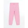 LCW Kids Pembe Bisiklet Yaka Baskılı Kız Çocuk Pijama Takımı