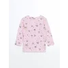 LCW Kids Pembe Bisiklet Yaka Baskılı Kız Çocuk Pijama Takımı